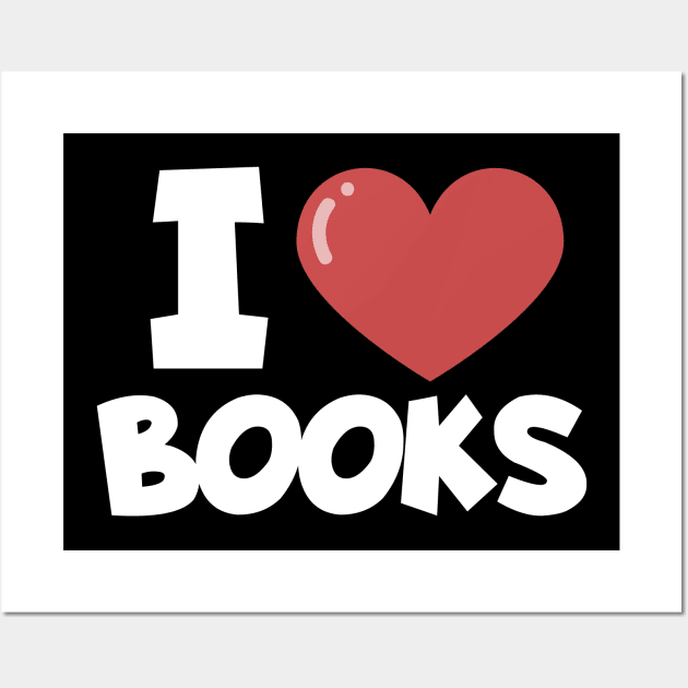 Bookworm i love books Wall Art by maxcode